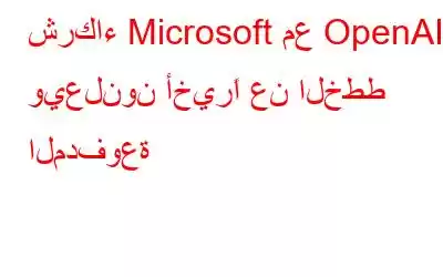 شركاء Microsoft مع OpenAI ويعلنون أخيرًا عن الخطط المدفوعة