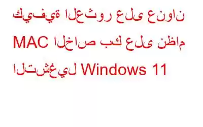 كيفية العثور على عنوان MAC الخاص بك على نظام التشغيل Windows 11