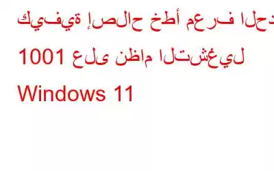 كيفية إصلاح خطأ معرف الحدث 1001 على نظام التشغيل Windows 11