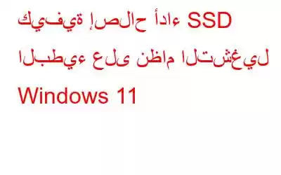 كيفية إصلاح أداء SSD البطيء على نظام التشغيل Windows 11