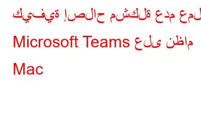 كيفية إصلاح مشكلة عدم عمل Microsoft Teams على نظام Mac