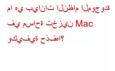 ما هي بيانات النظام الموجودة في مساحة تخزين Mac وكيفية حذفها؟