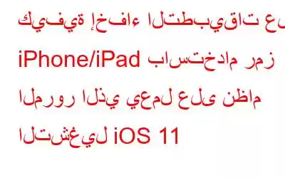 كيفية إخفاء التطبيقات على iPhone/iPad باستخدام رمز المرور الذي يعمل على نظام التشغيل iOS 11