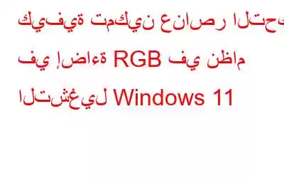 كيفية تمكين عناصر التحكم في إضاءة RGB في نظام التشغيل Windows 11