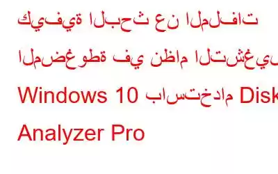 كيفية البحث عن الملفات المضغوطة في نظام التشغيل Windows 10 باستخدام Disk Analyzer Pro