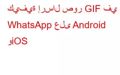 كيفية إرسال صور GIF في WhatsApp على Android وiOS