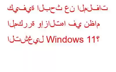 كيفية البحث عن الملفات المكررة وإزالتها في نظام التشغيل Windows 11؟