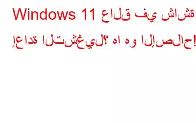 Windows 11 عالق في شاشة إعادة التشغيل؟ ها هو الإصلاح!