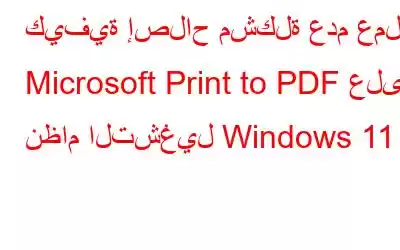 كيفية إصلاح مشكلة عدم عمل Microsoft Print to PDF على نظام التشغيل Windows 11